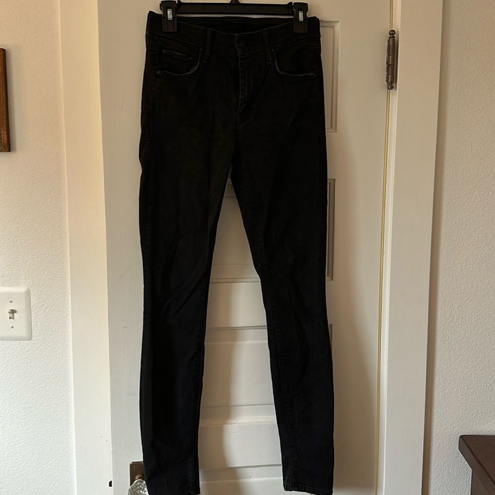 Black MOTHER “The Looker” mid-rise skinny jeans size 25